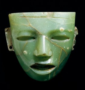 Jade-Maske (Teotihuacan-Kunst aus Mexiko, ca. 250-600) von Teotihuacan Teotihuacan