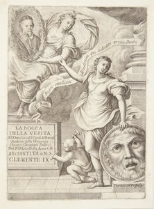 La Bocca della Verita. Titelvignette mit Porträt von Papst Clemens IX