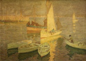 Sonnenuntergangsglühen, St. Ives, ca. 1925 von Terrick Williams