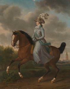Frederika Sophia Wilhelmina von Preußen (1751-1820), Reiterporträt der Frau von Prinz Willem V