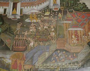 Detail der Stadt Phitsanulok, Wat Bowonniwet Vihara, Bangkok