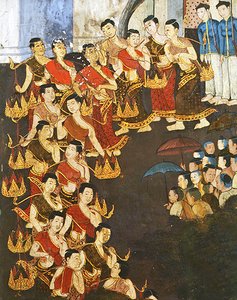 Gruppe junger Mädchen von Thai School