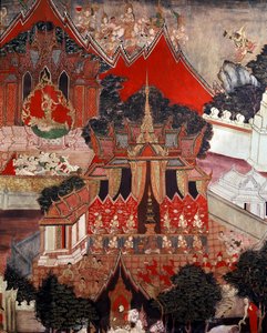 Szenen aus dem Leben Buddhas, Mitte des 19. Jahrhunderts von Thai School