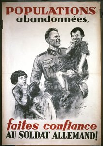 Französisches Plakat, vom Beginn der deutschen Besatzung im Juni 1940: 