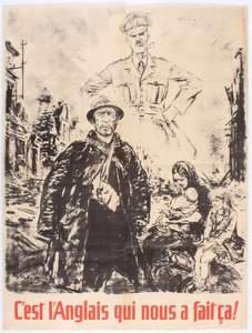 Das haben die Engländer uns angetan. Vichy-Frankreich Propagandaposter, 1940