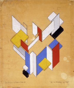Die Konstruktion von Raum - Zeit III, 1924 von Theo van Doesburg