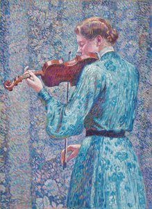 Marie-Anne Weber spielt Geige, 1903