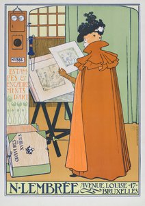 Plakatwerbung für Kunstladen, Brüssel