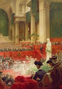 Zeremonie im Pantheon zur Feier des 100. Geburtstags von Victor Hugo (1802-85) am 26. Februar 1902