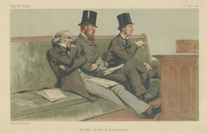 Die Schatzbank, Gladstone, Hartington und Chamberlain