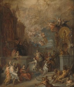 Allegorie des Abschieds von Wilhelm III. von Amalia van Solms nach der Übergabe der Regentschaft an die Generalstaaten