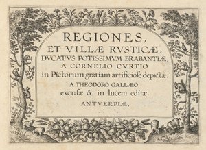 Titelseite für "Regiones et Villae Rusticae" von Theodor Galle