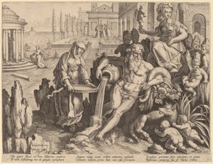 Die Vestalin Tuccia von Theodor Galle after Jan van der Straet