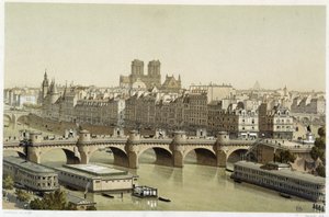 Île de la Cité und die Pont Neuf in Paris von Theodor Josef Hubert Hoffbauer