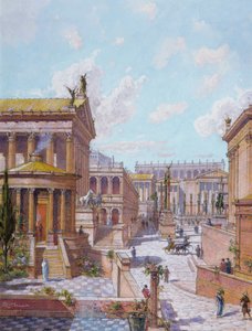 Das Römische Forum der Antike, 1914 von Theodor Josef Hubert Hoffbauer