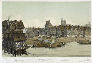 Ansicht des Hôtel de Ville de Paris von Theodor Josef Hubert Hoffbauer