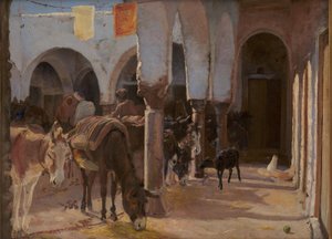 Ein Eselshaus in Tunis