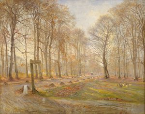 Spätherbsttag im Jægersborg Hirschpark, nördlich von Kopenhagen von Theodor Philipsen