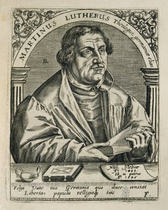 LUTHER, Martin (1483-1546). Deutscher Reformator. Gravur. SPANIEN. MADRID (AUTONOME GEMEINSCHAFT). Madrid. Nationalbibliothek von Theodor de Bry