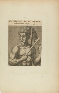Nacol-Absov, König des Vorgebirges... (aus dem Buch, Les Vrais Pourtraits et Vies des Hommes Illustres) von Theodor de Bry