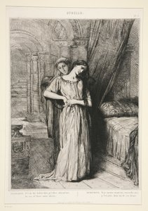 „Desdemona“, Tafel 8 aus Othello (4. Akt, 3. Szene) von Théodore Chassériau