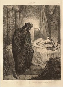 Othello Suite: Nr. 11 (Akt 5, Szene 2: Othello am Bett von Desdemona) von Théodore Chassériau
