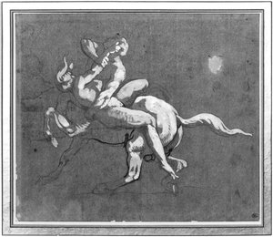 Zentaur entführt eine Nymphe