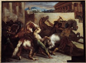 Freies Pferderennen in Rom von Theodore Gericault
