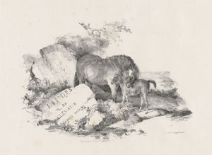 Die Stute und ihr Fohlen, Frontispiz von Theodore Gericault