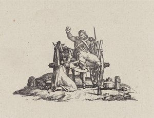 Die Milchmagd und der Veteran von Theodore Gericault