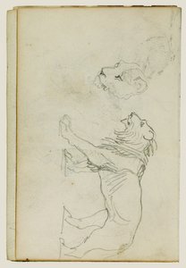 Löwe im Gehen, Kopf einer Löwin von Theodore Gericault