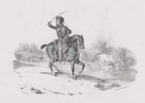 Ein Artillerieoffizier, der den Angriff befiehlt von Theodore Gericault