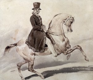 Reiter in einem mit Pelz besetzten Mantel von Theodore Gericault