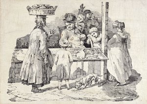 Der schlafende Fischverkäufer