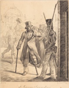 Der Schweizer Wachposten im Louvre von Theodore Gericault