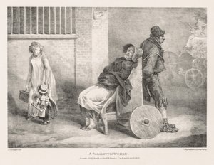 Verschiedene Motive aus dem Leben und auf Stein: Eine gelähmte Frau von Theodore Gericault