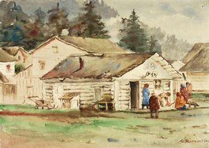 Der Drei-Krähen-Markt, Sitka, 1889