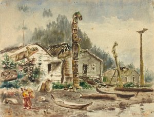 Ansicht von Wrangell, Alaska, im Jahr 1884 von Theodore J. Richardson