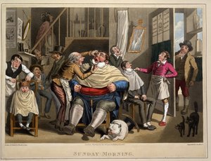 Sonntagmorgen, graviert von George Hunt, veröffentlicht von Thos. McLean, London, 1827 von Theodore Lane