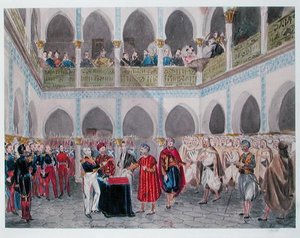 Investitur des Bey von Algier durch Graf Bertrand Clausel (1772-1842) 1835
