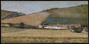 Ein Bauernhof in den Hügeln, Giverny, ca. 1887 von Theodore Robinson
