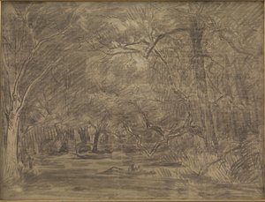 Das Innere eines Waldes von Theodore Rousseau
