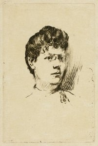 Skizze eines Frauenkopfes
