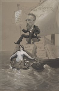 Samuel P. Avery transportiert seine Schätze über das Meer, ca. 1875-80 von Theodore Wust