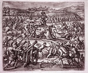 Ein Dominikanermönch, der sich vom Inka-König Atahualpa (Atabaliba) verspottet fühlt, ermutigt Francisco Pizarro zur Rache
