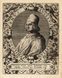 Poliziano, italienischer klassischer Gelehrter von Theodore de Bry
