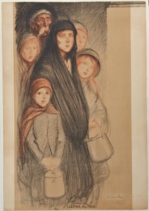 In Belgien, die Belgier hungern, 1915 von Théophile Alexandre Steinlen
