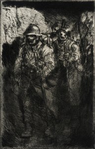 Soldaten beim Gehen von Théophile Alexandre Steinlen