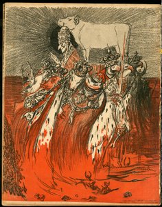 Die Butterplatte, Nummer 47, Satirisch in Farben von Théophile Alexandre Steinlen