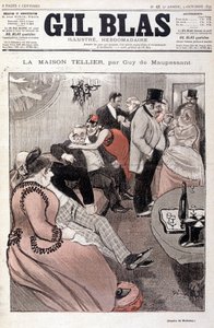 Das Tellier-Haus von Guy de Maupassant - von Steinlen, in „Gil Blas“ vom 09.10.1892 (gleiche Zeichnung wie Nr. 15587)